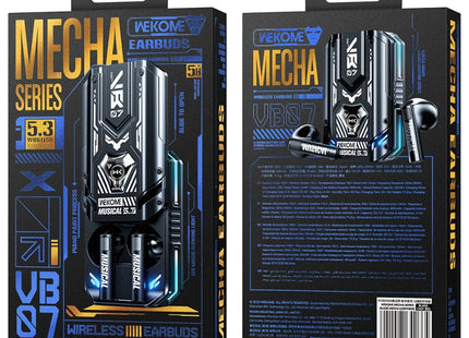 WEKOME VB07 Mecha Series Blade Wireless Bluetooth Earphone (Black)