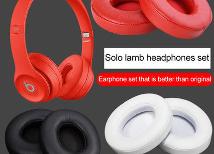 1 Pair Leather Headphone Protective Case for Beats Solo2.0 / Solo3.0, Wireless Version