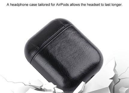 Wireless Earphones Litchi Texture Shockproof Silicone Protective Case for Apple AirPods 1 / 2