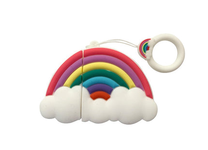 Wireless Earphones Shockproof Multicolor Rainbow Silicone Protective Case for Apple AirPods 1/2