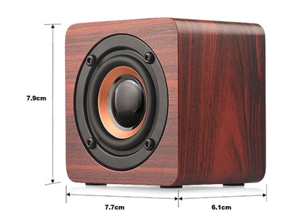 Q1 Wooden Mini Portable Mega Bass Wireless Bluetooth Speaker