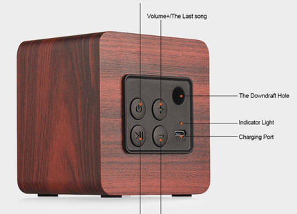 Q1 Wooden Mini Portable Mega Bass Wireless Bluetooth Speaker