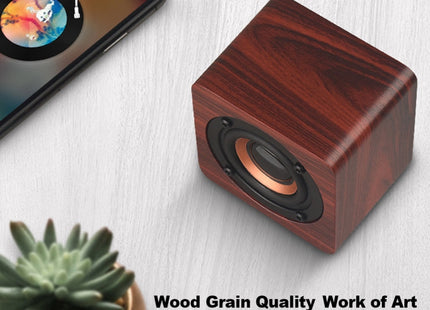 Q1 Wooden Mini Portable Mega Bass Wireless Bluetooth Speaker