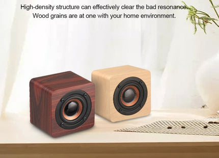 Q1 Wooden Mini Portable Mega Bass Wireless Bluetooth Speaker