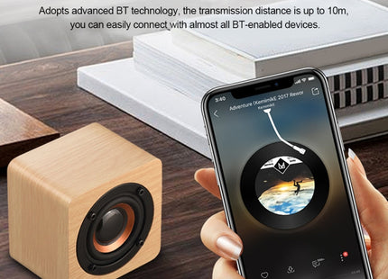 Q1 Wooden Mini Portable Mega Bass Wireless Bluetooth Speaker