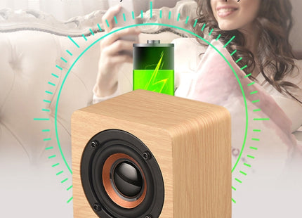 Q1 Wooden Mini Portable Mega Bass Wireless Bluetooth Speaker