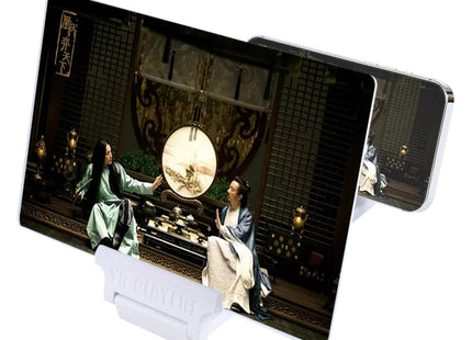 F6 12 inch Universal Foldable 3D Mobile Phone Screen Magnifier with Lazy Stand