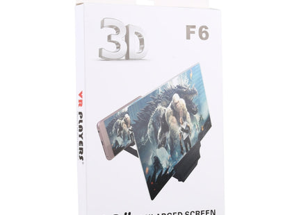 F6 12 inch Universal Foldable 3D Mobile Phone Screen Magnifier with Lazy Stand