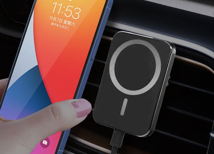 X16 Magsafe Car Air Outlet Vent Mount Clamp Holder 15W Fast Charging Qi Magnetic Wireless Charger, X16