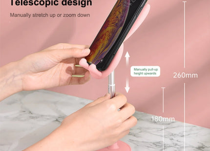 03247 Rabbit Retractable Phone Lazy Bracket Foldable Desktop Holder