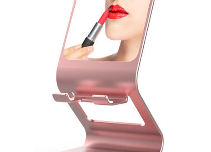 Universal Mobile Phone / Tablet PC Multifunctional Metal Desktop Stand with Makeup Mirror