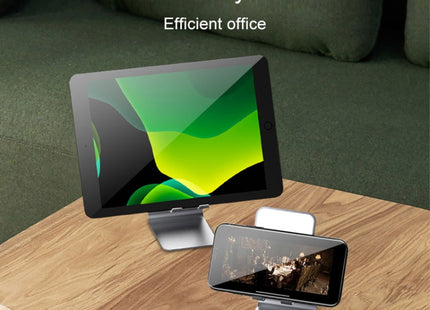 Universal Mobile Phone / Tablet PC Multifunctional Metal Desktop Stand with Makeup Mirror