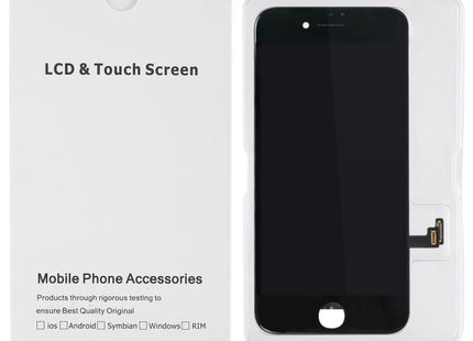 50 PCS Cardboard Packaging White Box for iPhone 8 / 7 LCD Screen, i7 / i8 Packaging Box