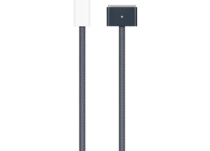 USB-C / Type-C to Magsafe 3 Braided Fast Charging Data Cable, Length: 2m, Blue, White