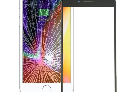 for iPhone 8 Plus Front Screen Outer Glass Lens with Front LCD Screen Bezel Frame