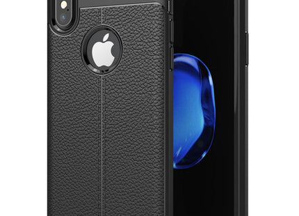 For iPhone X / XS Litchi Texture TPU Protective Back Cover Case, For X
