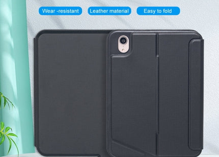 T06-AS For iPad mini6 / mini 7 Touch Backlight Split Type Bluetooth Keyboard Leather Case, T06-AS