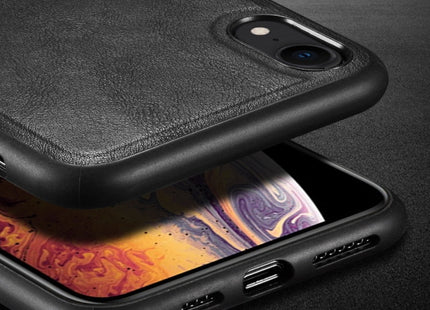 For iPhone XR SULADA Shockproof TPU + Handmade Leather Case