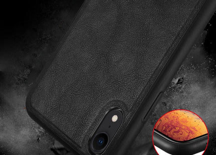 For iPhone XR SULADA Shockproof TPU + Handmade Leather Case