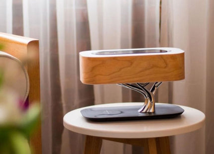 Tree Light Bluetooth Speaker Desk Lamp Phone Wireless Charger, AU Plug, AU Plug