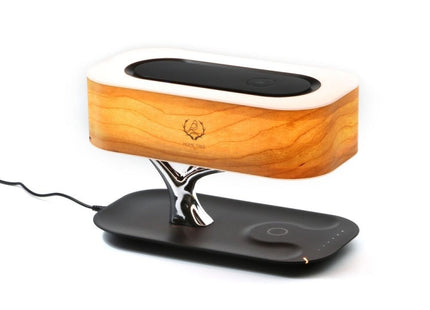 Tree Light Bluetooth Speaker Desk Lamp Phone Wireless Charger, US Plug, US Plug
