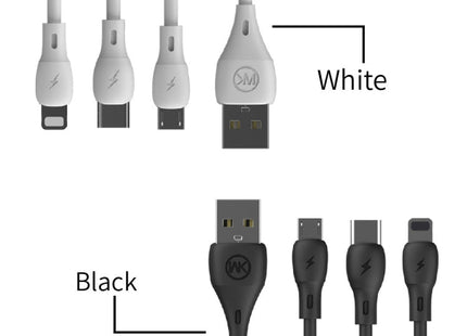 WK WDC-072 1m 2.1A Output Full Speed Series USB to 8 Pin Data Sync Charging Cable