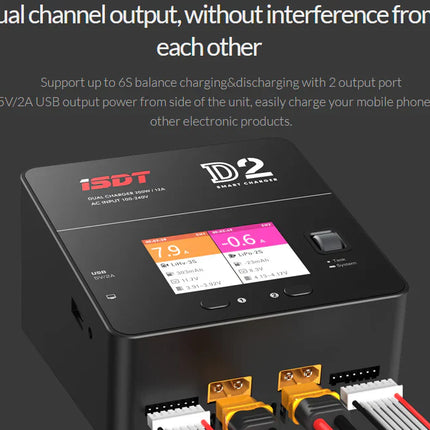 ISDT D2 Mark 2 Dual Channel 200W LiPo Battery Charger