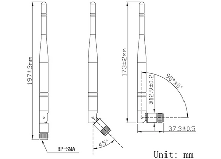 JCG410 868mHz Long Whip Gain Antenna