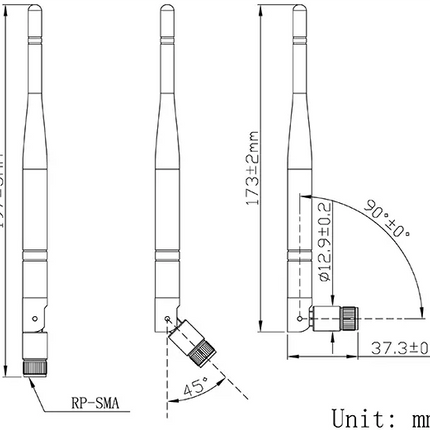 JCG410 868mHz Long Whip Gain Antenna