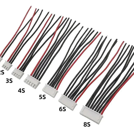 JST-XH Balance Lead Connectors with Wire (1S-8S)
