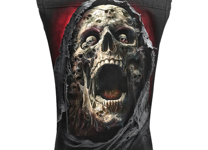 SCREAMING DEATH - Sleeveless Stone Washed Worker Black