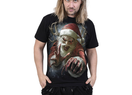 NAUGHTY OR NICE SANTA - T-Shirt Black