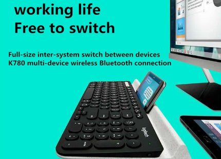 Logitech K780 Multi-device Bluetooth + Unifying Dual Mode Wireless Keyboard with Stand