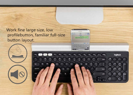 Logitech K780 Multi-device Bluetooth + Unifying Dual Mode Wireless Keyboard with Stand