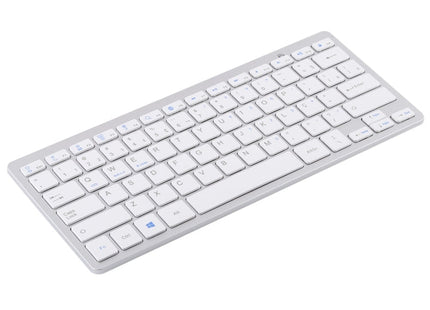 WB-8022 Ultra-thin Wireless Bluetooth Keyboard, Portuguese Keys(Silver)