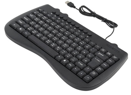 KB-301B Multimedia Notebook Mini Wired Keyboard, Cangjie Version (Black)