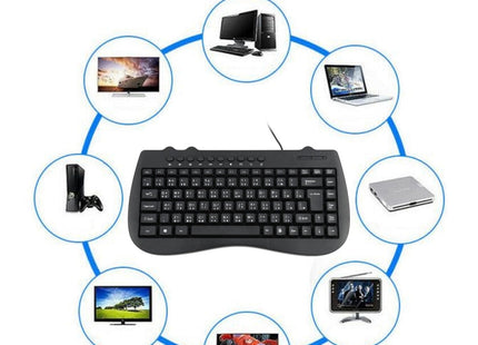 KB-301B Multimedia Notebook Mini Wired Keyboard, Cangjie Version (Black)