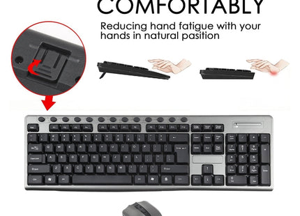 KB-6600 2.4Ghz Office Waterproof Wireless Keyboard Mouse Set