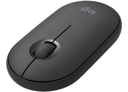 Logitech Pebble Cobblestone Shape Thin 3-keys 1000DPI Mute Wireless Bluetooth Optical Mouse, Wireless Range: 10m