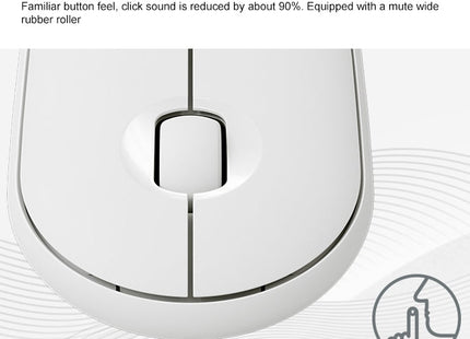 Logitech Pebble Cobblestone Shape Thin 3-keys 1000DPI Mute Wireless Bluetooth Optical Mouse, Wireless Range: 10m