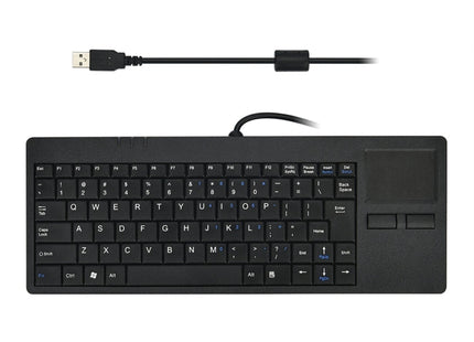 MC-818 82 Keys Touch-pad Ultra-thin Wired Computer Keyboard