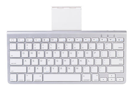 MC Saite 460BT 78 Keys Ultra-thin Mini Wireless Bluetooth Keyboard, Built-in Holder, Support Android / iOS / Windows System(Silver)