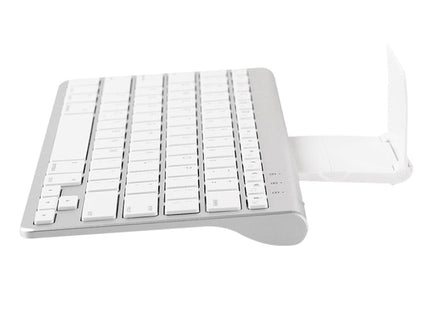 MC Saite 460BT 78 Keys Ultra-thin Mini Wireless Bluetooth Keyboard, Built-in Holder, Support Android / iOS / Windows System(Silver)
