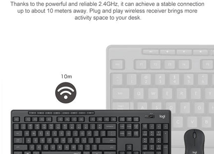 Logitech MK295 USB Wireless Silence Keyboard Mouse Set