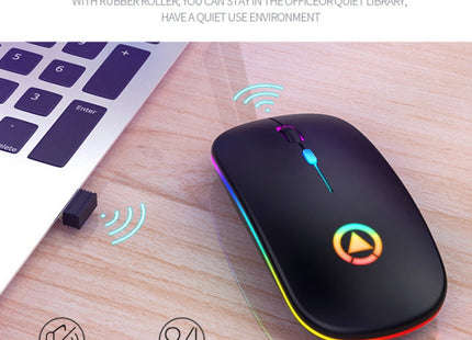 YINDIAO A2 2.4GHz 1600DPI 3-modes Adjustable Wireless Silent Mouse, Battery Powered(Black)