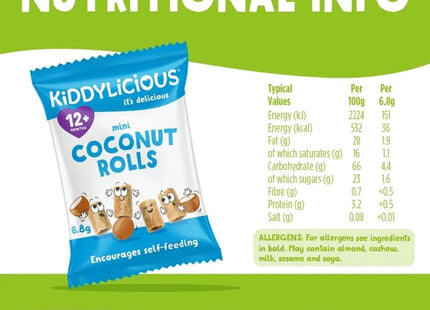 Kiddylicious Mini Coconut Rolls 12+ month