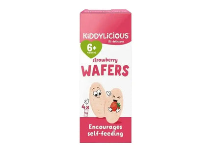 Kiddylicious Mini Strawberry Wafers 6+ months 16g (4x4g)