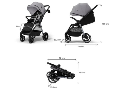 Kinderkraft Grande 2 Stroller - Moonlight Grey