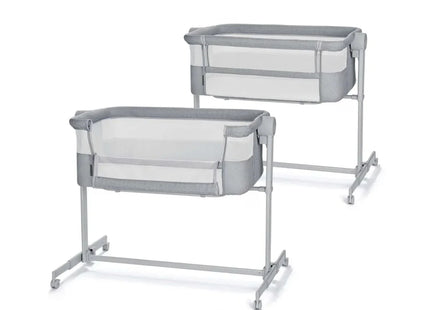 Kinderkraft Nestee Up 2 Bedside Crib - Full Light Grey
