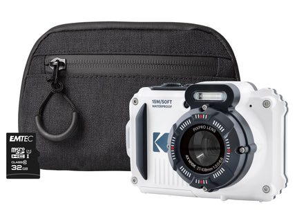 Kodak PIXPRO WPZ2 Waterproof 16MP 4x Zoom Tough Compact Camera - White